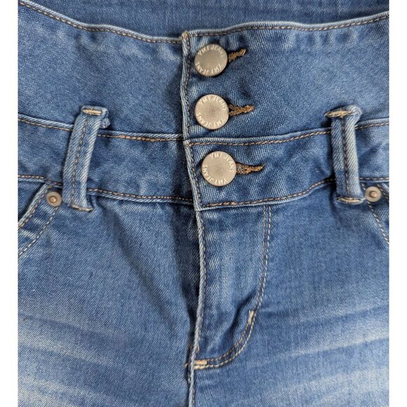 YMI High Rise Triple Button Denim Shorts Size 3/26 - Picture 4 of 8